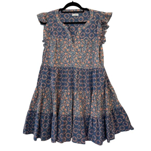 Roller Rabbit Blue and Orange Midi Dress - Picture 1 of 10